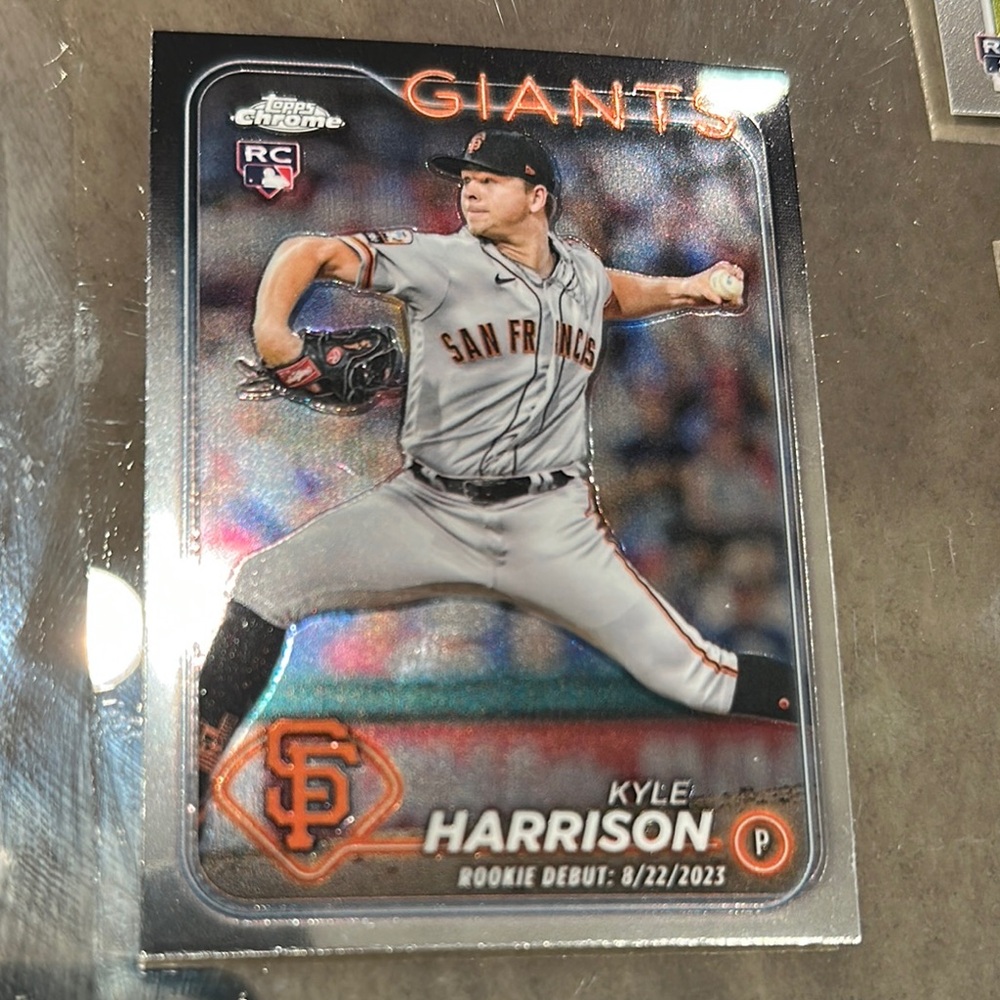 Topps Chrome Giants Rookie Card - Orange and Black